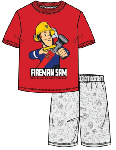 Pompierul Sam Pompierul Sam pijama scurtă pentru copii 122/128 cm