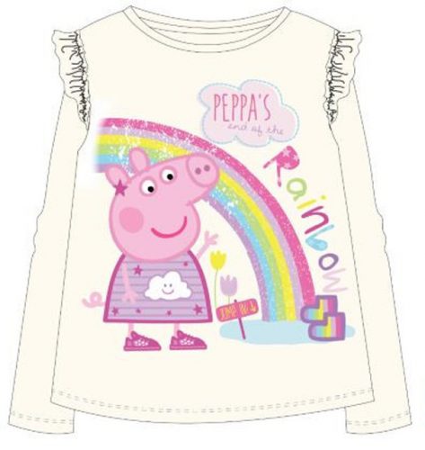 Purcelușa Peppa Tricou cu mânecă lungă Rainbow pentru copii, 116 cm