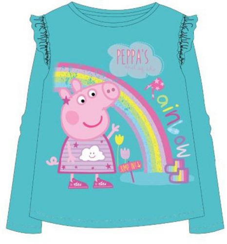 Purcelușa Peppa Tricou lung pentru copii Rainbow, top 116 cm