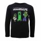 Minecraft Dark tricou pentru copii cu mânecă lungă, top 10 ani