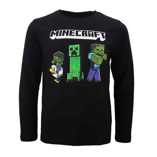 Minecraft Dark tricou pentru copii cu mânecă lungă, top 12 ani