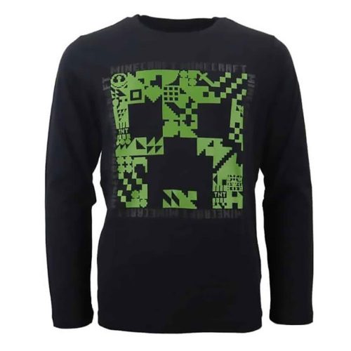 Minecraft Dark tricou pentru copii cu mânecă lungă, top 10 ani