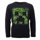 Minecraft Dark tricou pentru copii cu mânecă lungă, top 11 ani