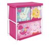 Purcelușa Peppa Suport de depozitare pentru jucării cu 3 compartimente 53x30x60 cm