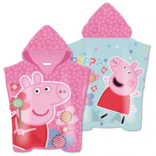 Purcelușa Peppa Flower prosop de plajă poncho 55x110cm (Uscare Rapidă)