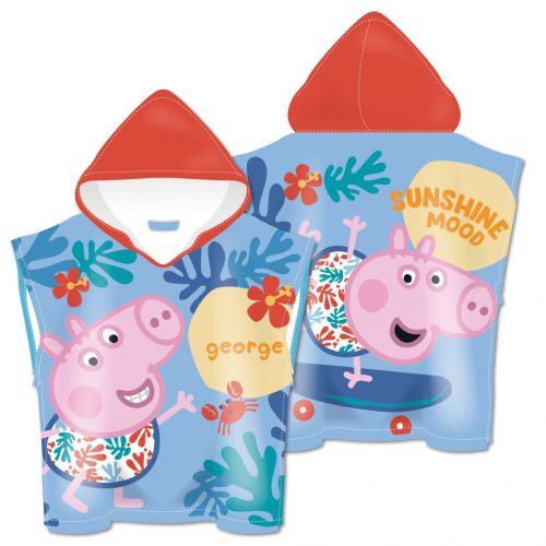 Purcelușa Peppa Skateboard prosop de plajă poncho 55x110cm (Uscare Rapidă)