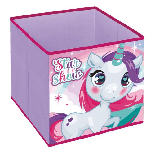 Unicorn Sparkle cutie de depozitare pentru jucării 31×31×31 cm