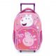 Purcelușa Peppa Party rucsac cu roți pentru grădiniță, geantă 36 cm