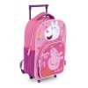 Purcelușa Peppa Party rucsac cu roți pentru grădiniță, geantă 36 cm