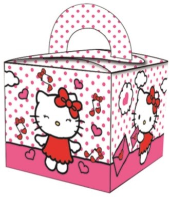 Hello Kitty Dots cutie cadou, cutie pentru petrecere