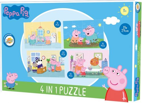 Purcelușa Peppa Puzzle 4-în-1