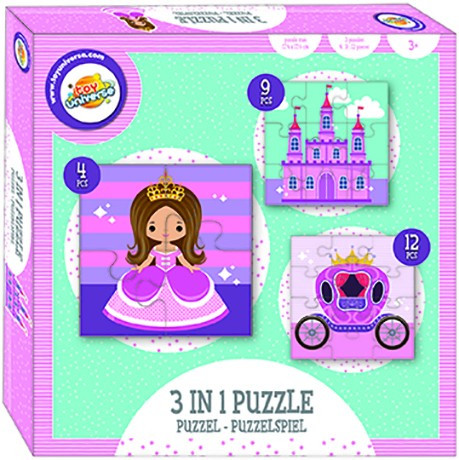 Prințese Puzzle Prințesă 3 în 1