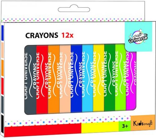 Colorat set de creioane cerate jumbo, 12 piese