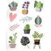 Colorat Cactus Set de Stickere cu Plante 3 Foi