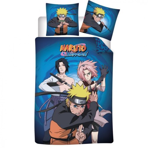 Naruto Ninja Trio set de lenjerie de pat 140×200cm, 63×63 cm microfibră