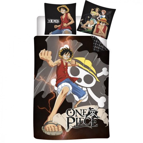 One Piece Set de lenjerie Dangerous Skull 140×200cm, 63×63 cm microfibră