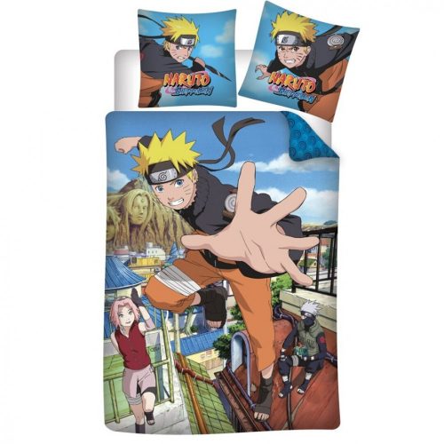 Naruto Hidden Leaf set de lenjerie de pat 140×200cm, 65×65 cm