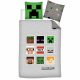 Minecraft Grey set de lenjerie de pat 140x200cm, 63x63 cm microfibră