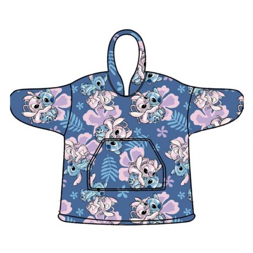 Disney Lilo și Stitch Hibiscus pătură poncho din pluș polar pentru adulți