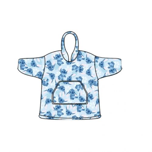 Disney Lilo și Stitch Blue pătură polar din fleece, poncho pentru adulți