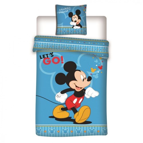 Disney Mickey  Let's Go lenjerie de pat 140×200cm, 63×63 cm microfibră