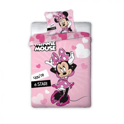 Disney Minnie  Set de lenjerie Star 140×200cm, 63×63 cm microfibră