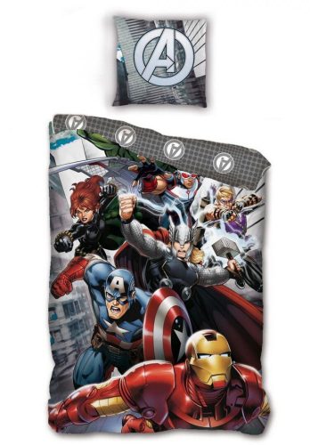 Avengers Action-Packed Set de lenjerie de pat Avengers 140×200cm, 63×63 cm microfibră