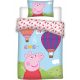 Purcelușa Peppa Set de lenjerie de pat pentru copii cu balon cu aer cald 100×135cm, 40×60 cm