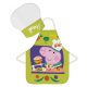 Purcelușa Peppa Set de șorț pentru copii Yum, 2 bucăți