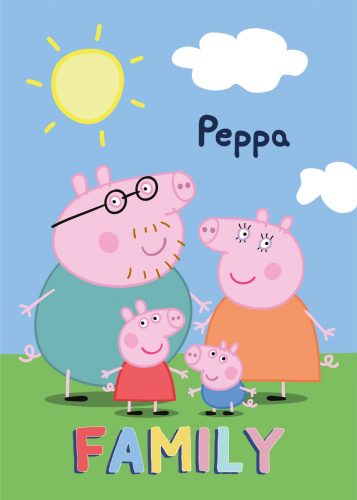 Purcelușa Peppa Pătură polară Family 100x140cm