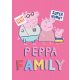 Purcelușa Peppa Pătură Family Pink din polar 100x140cm