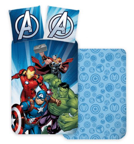 Avengers Power Strike set de lenjerie de pat 140×200cm, 70×90 cm