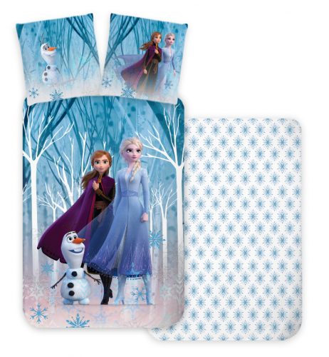 Disney Regatul de gheață Snowflakes set de lenjerie de pat 140×200cm, 70×90 cm