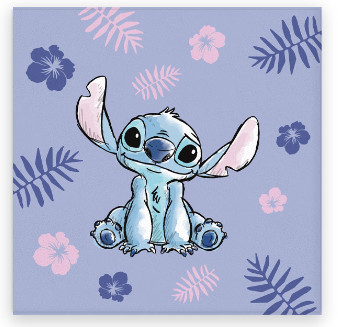 Disney Lilo și Stitch Purple prosop de mână, prosop de față, prosop 30x30cm