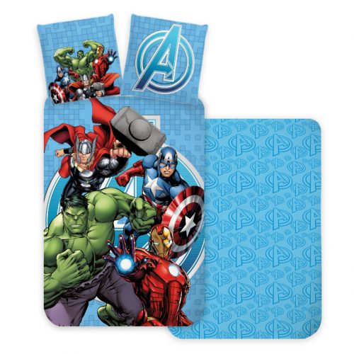 Avengers Blue set de lenjerie de pat 140×200cm, 70×90 cm