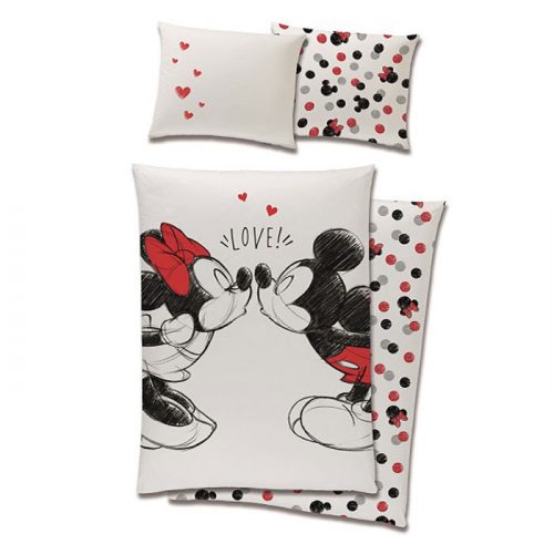 Disney Mickey  Love lenjerie de pat 140×200cm, 70x90 cm