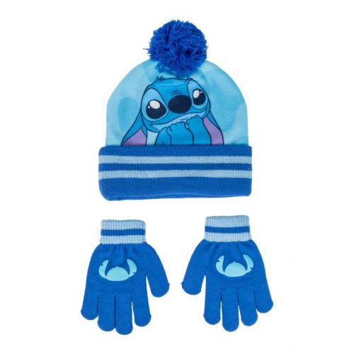 Disney Lilo și Stitch Blue Set copil: căciulă + mănuși