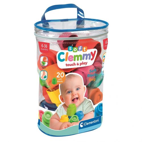 Colorat Clemmy Blocuri de Construcție Moi 20 buc Clementoni