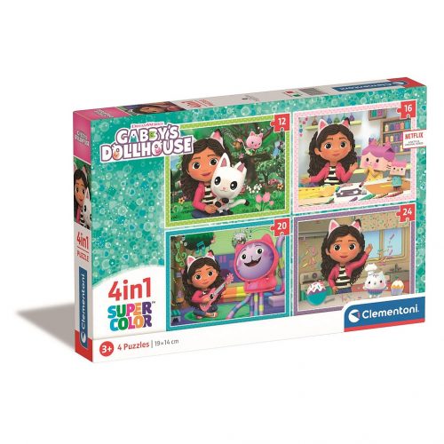 Gabby's Dollhouse Activities Puzzle Clementoni 4 în 1