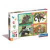 Animale Baby Cuddles Puzzle 4 în 1 Clementoni