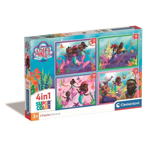 Prințesele Disney Junior Ariel Puzzle 4 în 1 Clementoni