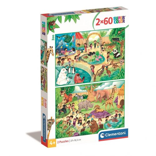 Animale Zoo Puzzle Clementoni de 2x60 piese