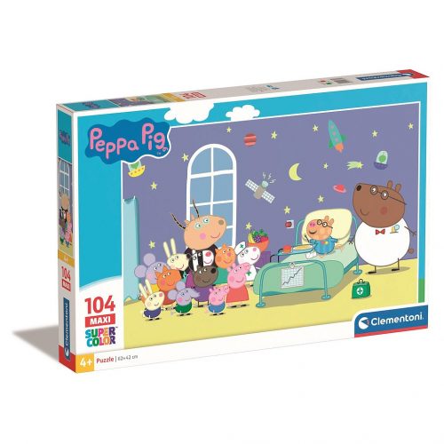 Purcelușa Peppa Hospital Puzzle maxi Clementoni de 104 piese