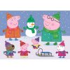 Purcelușa Peppa Snow Puzzle maxi Clementoni cu 104 piese