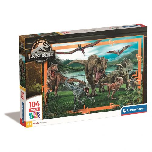 Jurassic World Predator-Prey Puzzle maxi 104 piese Clementoni