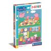 Purcelușa Peppa Picnic and School Puzzle Clementoni de 2x60 piese