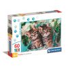 Pisică Lovely Twins Puzzle Clementoni de 60 de piese