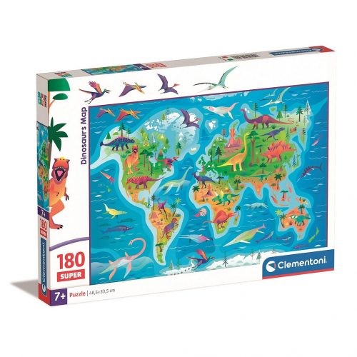 Dinozaur Map Puzzle Clementoni de 180 de piese