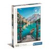 Orașe Braies Lake Italia puzzle de 500 de piese Clementoni