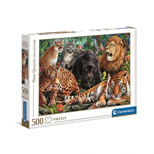 Animale Wild Cats Puzzle Clementoni 500 piese